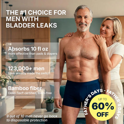 Herre Ultra-Absorberende Inkontinens Boxer Briefs