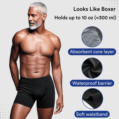 Men’s Ultra‑Absorbent Incontinence Boxer Briefs