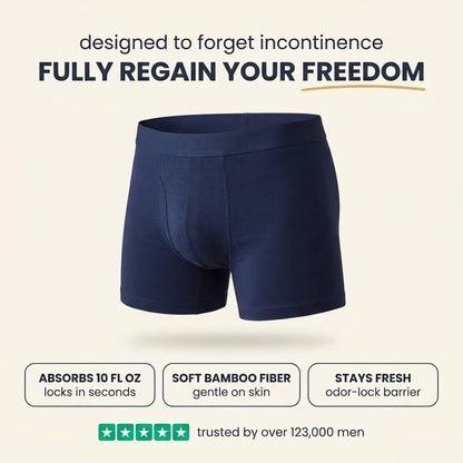 Ultra-saugfähige Inkontinenz-Boxershorts für Herren