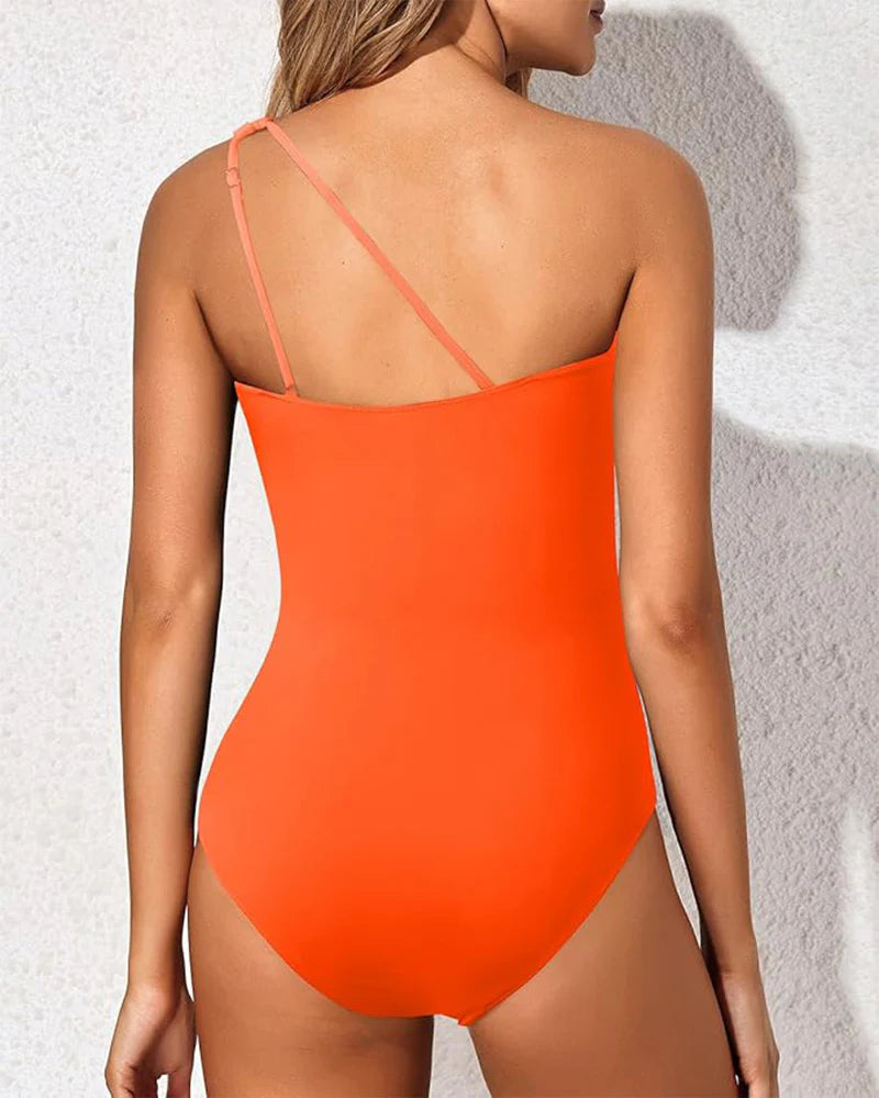 Women's One Shoulder One Piece Swimsuit for Women Tummy Control