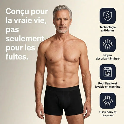 Boxers d’incontinence ultra-absorbants pour hommes