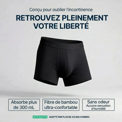 Boxers d’incontinence ultra-absorbants pour hommes