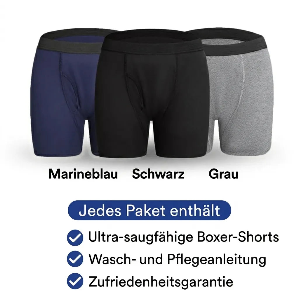 Ultra-absorberende inkontinens boxershorts til mænd