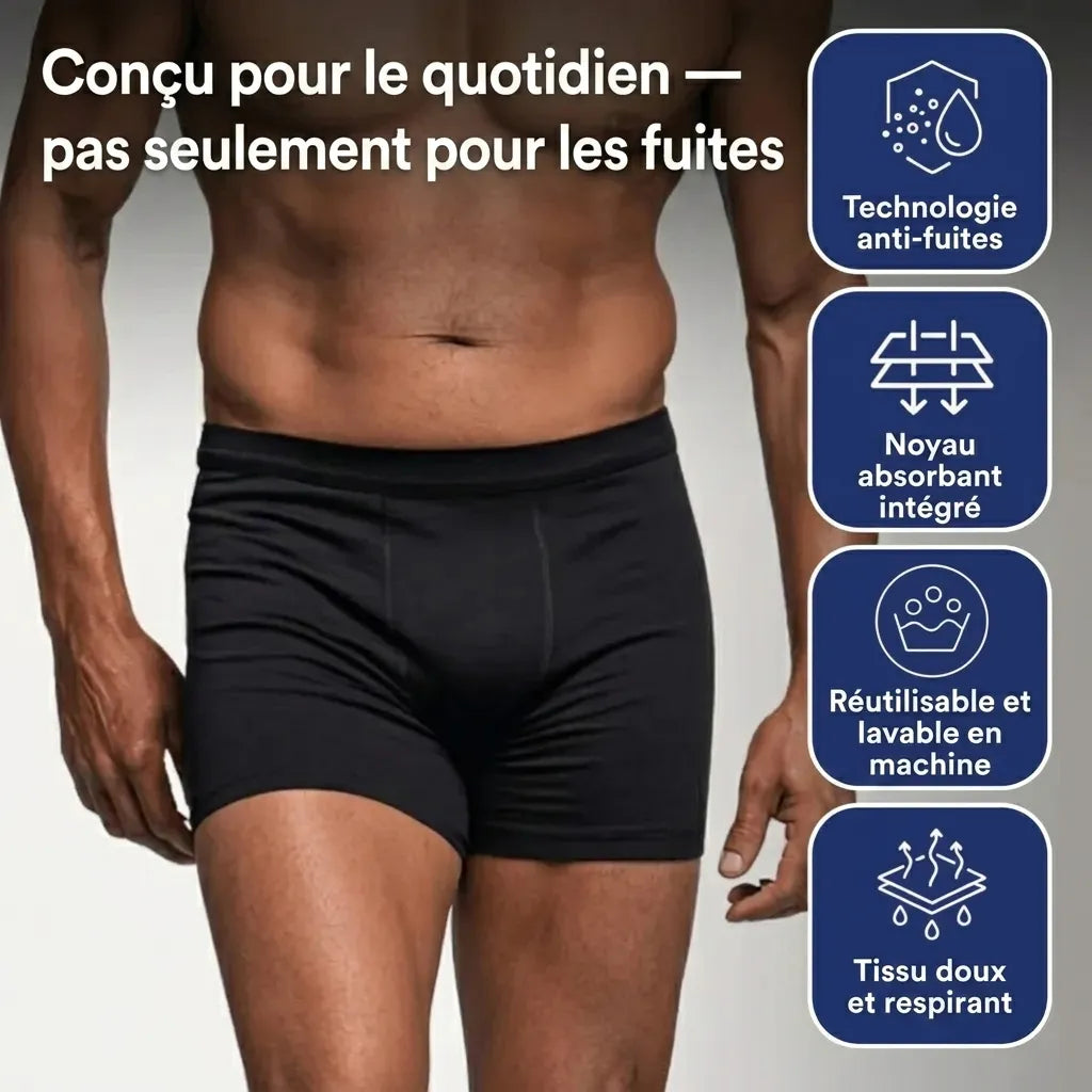 Ultra-absorbierende Inkontinenz-Boxershorts für Herren