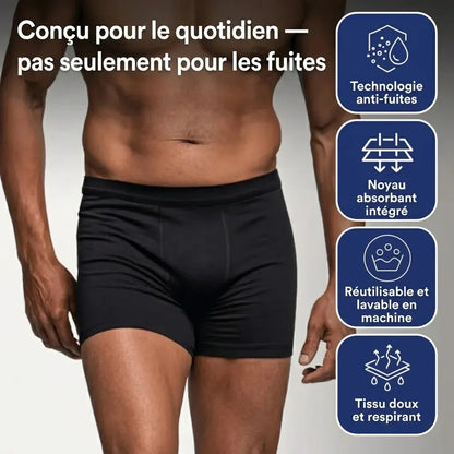 Ultra-absorbierende Inkontinenz-Boxershorts für Herren