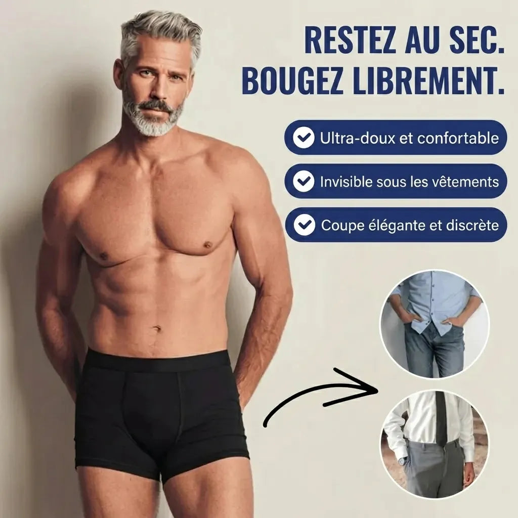 Ultra-absorbierende Inkontinenz-Boxershorts für Herren