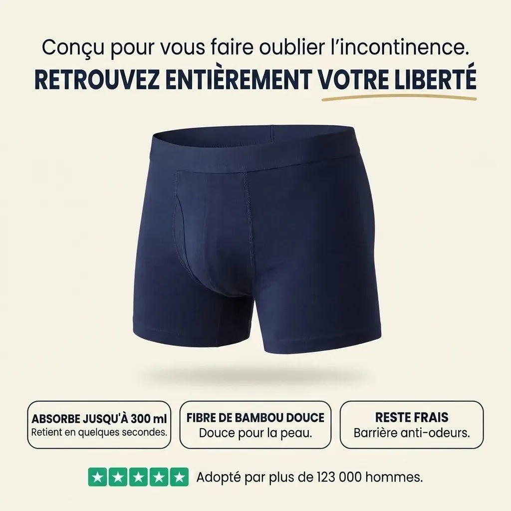 Ultra-absorbierende Inkontinenz-Boxershorts für Herren