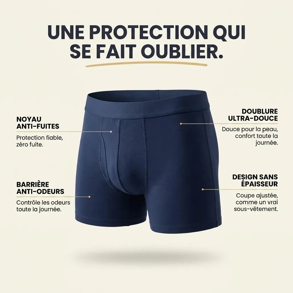 Ultra-absorbierende Inkontinenz-Boxershorts für Herren
