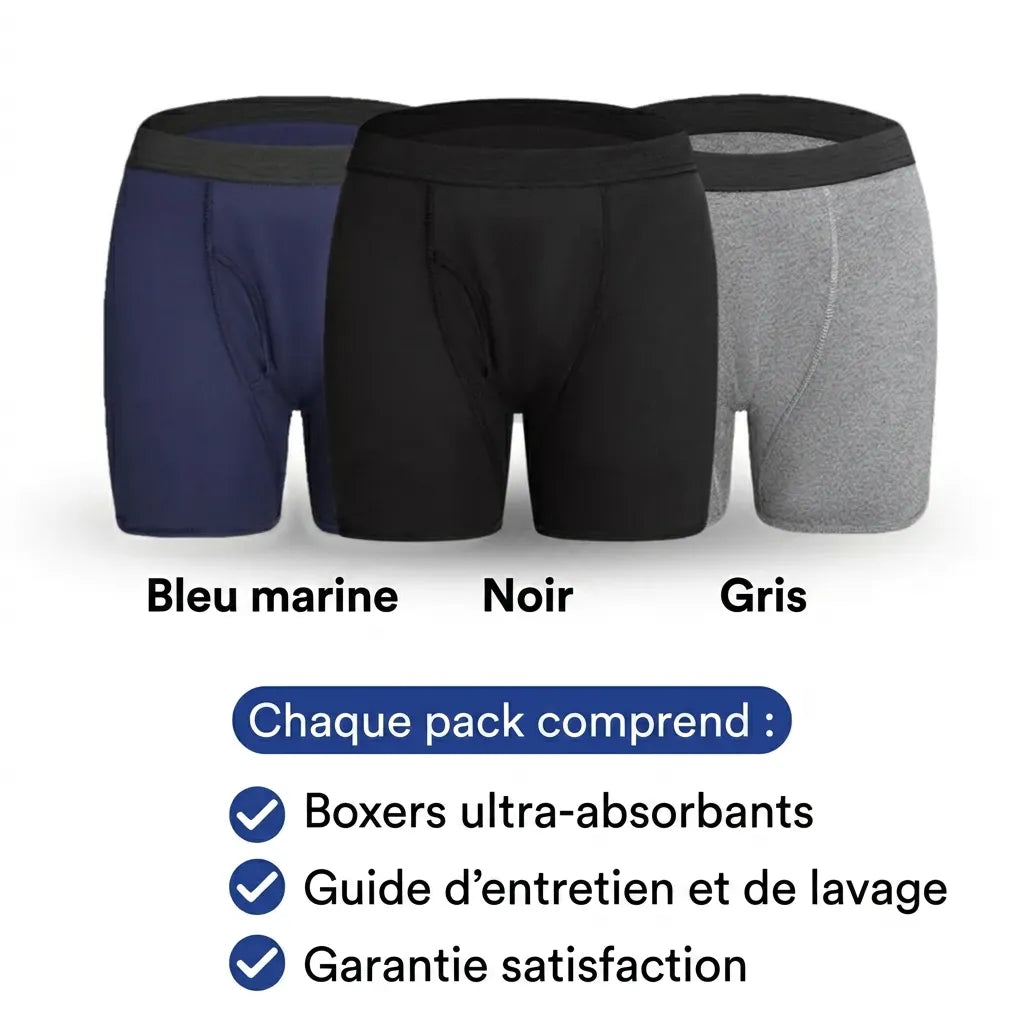 Ultra-absorbierende Inkontinenz-Boxershorts für Herren